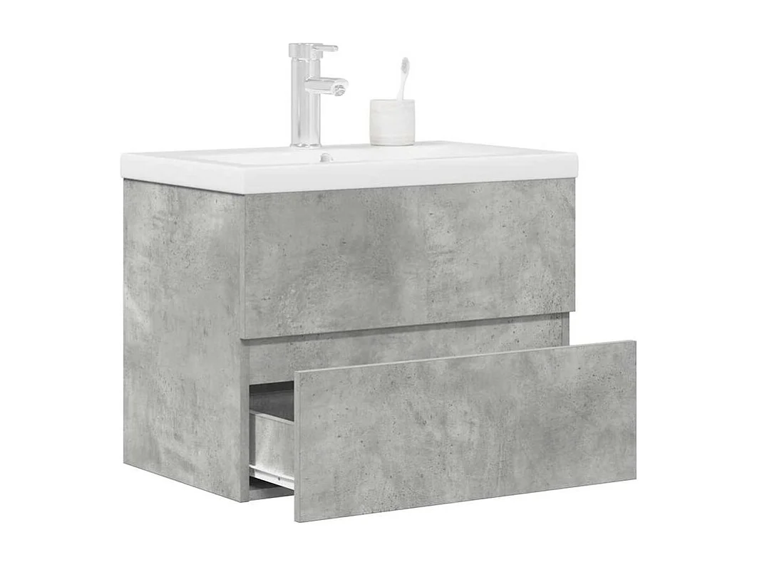 Ensemble de meuble de salle de bain 2 pc gris béton