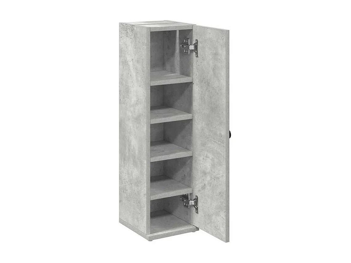 Meuble de salle de bain avec porte-rouleau gris béton