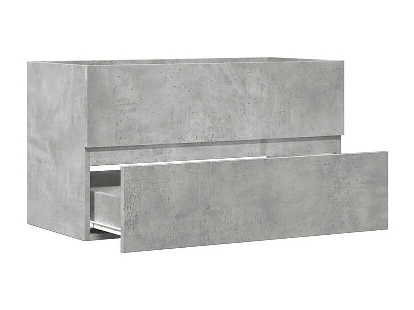 Armoire d'évier Gris béton 90x38,5x45