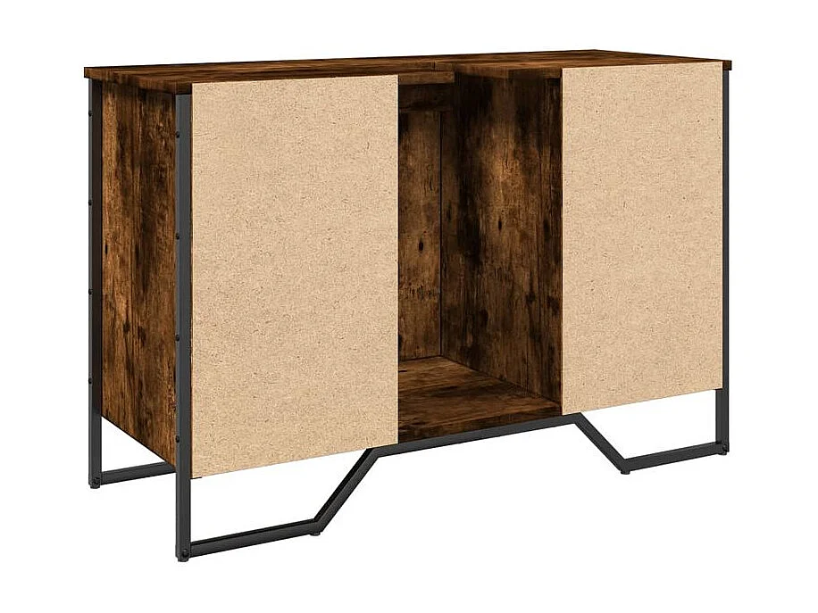 Armoire lavabo de salle de bain chêne fumé 91x35x60