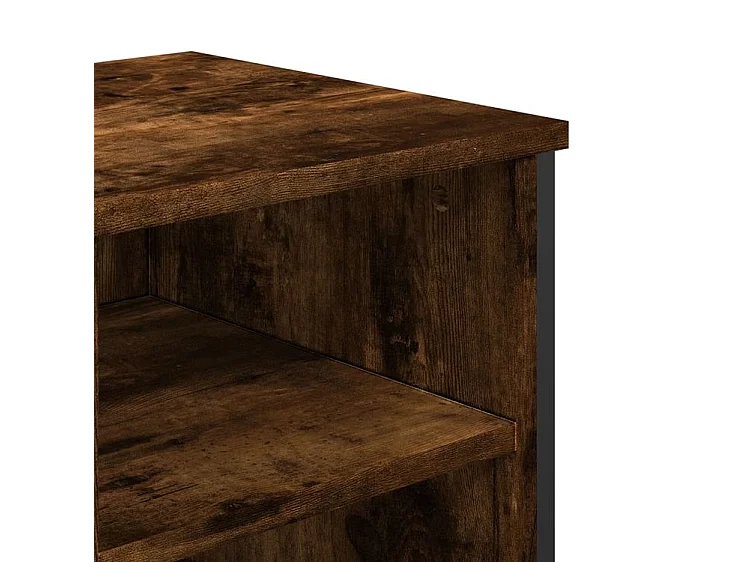 Armoire lavabo de salle de bain chêne fumé 91x35x60