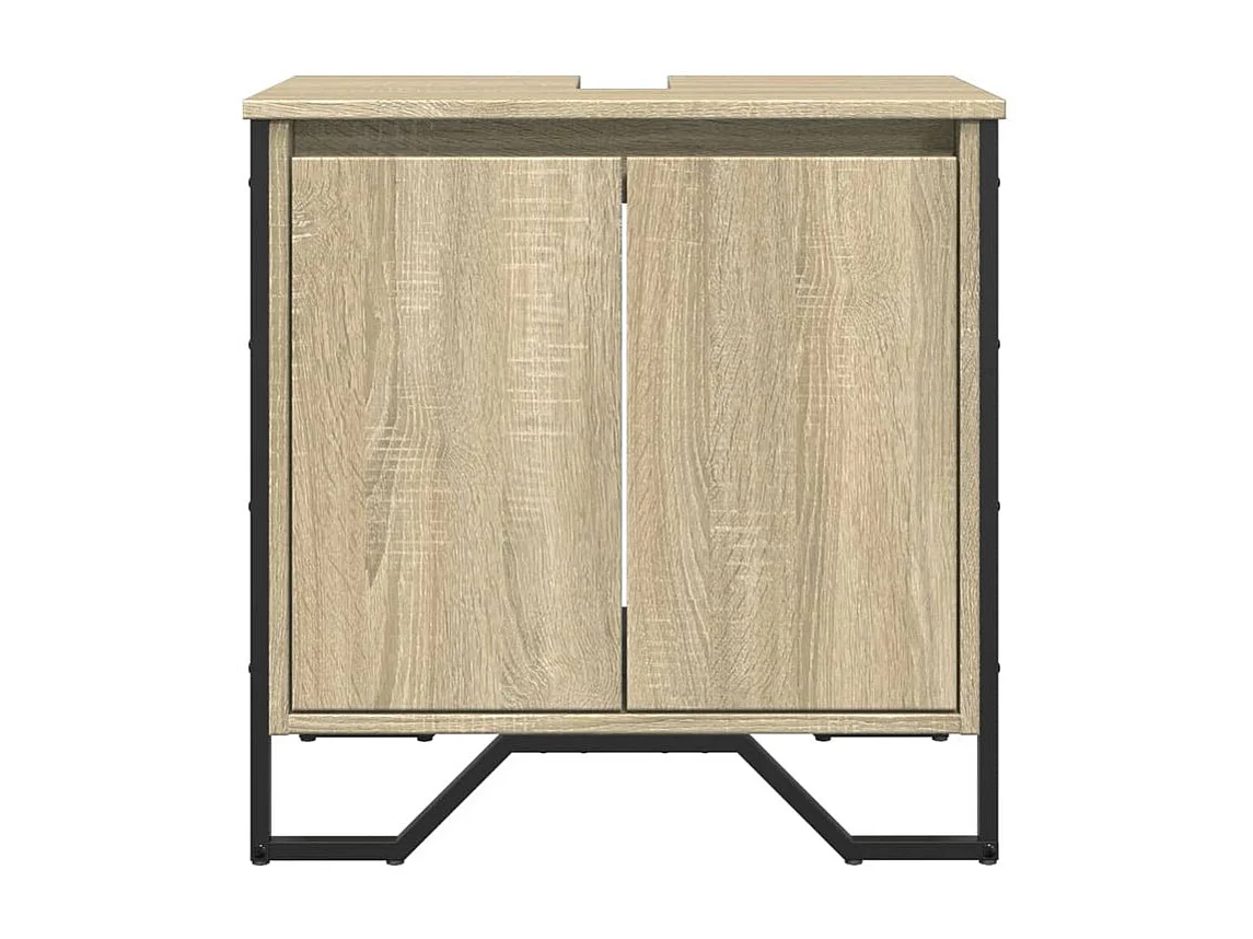 Armoire lavabo de salle de bain chêne sonoma 60x35x60