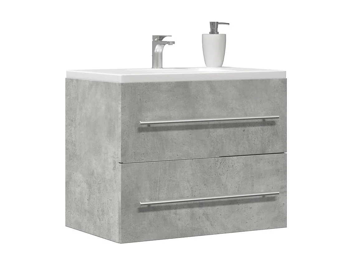 Armoire d'évier Gris béton 60x38,5x48