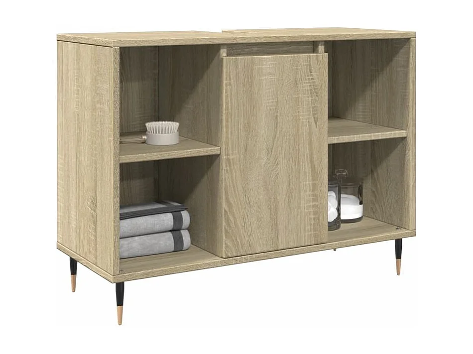 Armoire salle de bain chêne sonoma 80x33x60 bois d'ingénierie