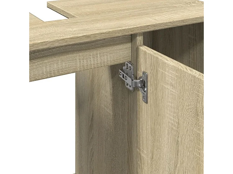 Armoire salle de bain chêne sonoma 80x33x60 bois d'ingénierie
