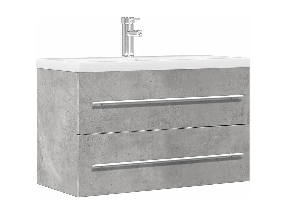 Armoire de lavabo chêne artisanal 80x38,5x48 bois ingénierie