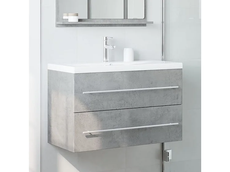 Armoire de lavabo chêne artisanal 80x38,5x48 bois ingénierie
