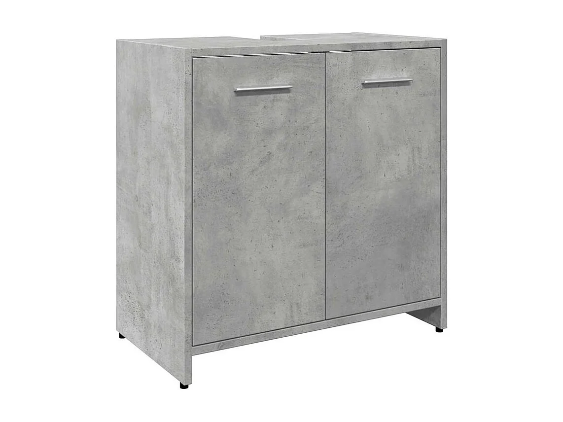 Armoire lavabo de salle de bain gris béton 60x33x60