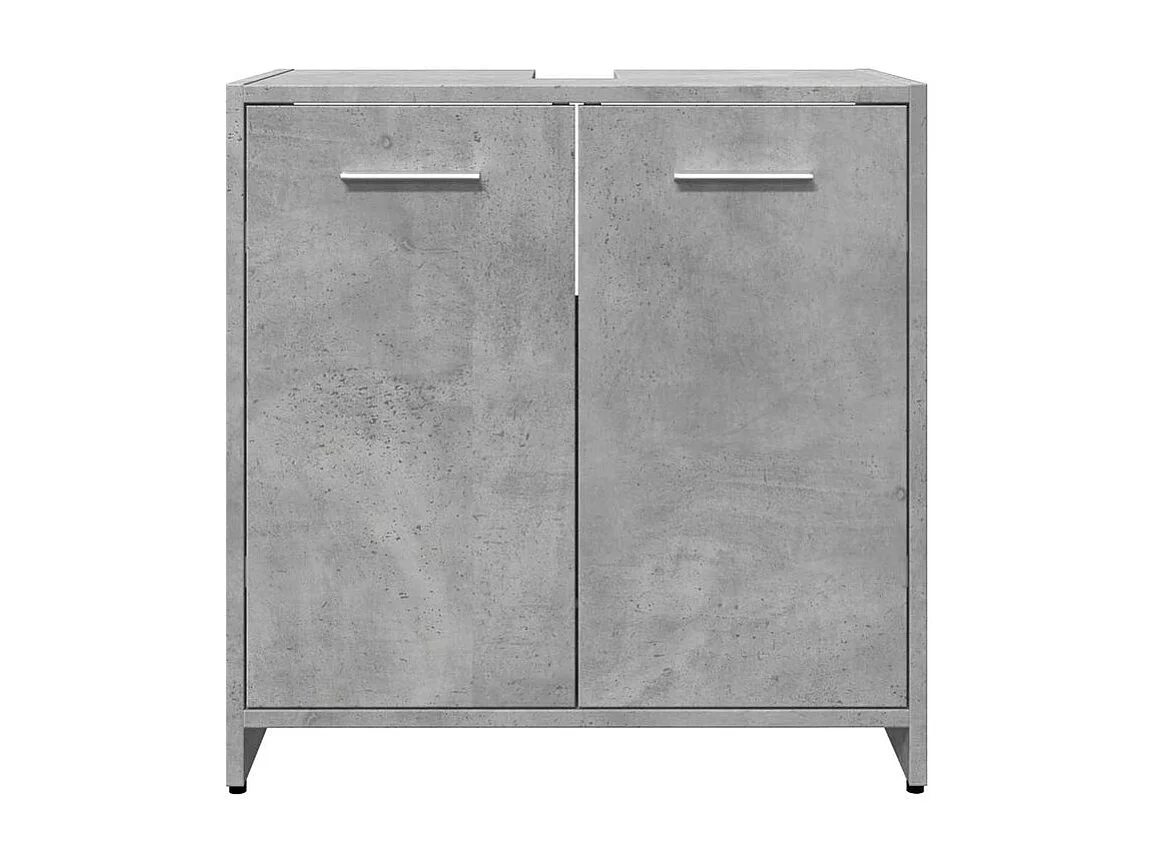 Armoire lavabo de salle de bain gris béton 60x33x60