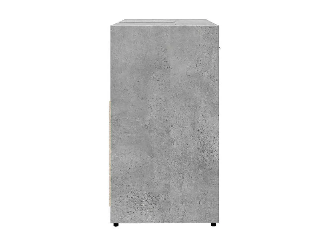 Armoire lavabo de salle de bain gris béton 60x33x60