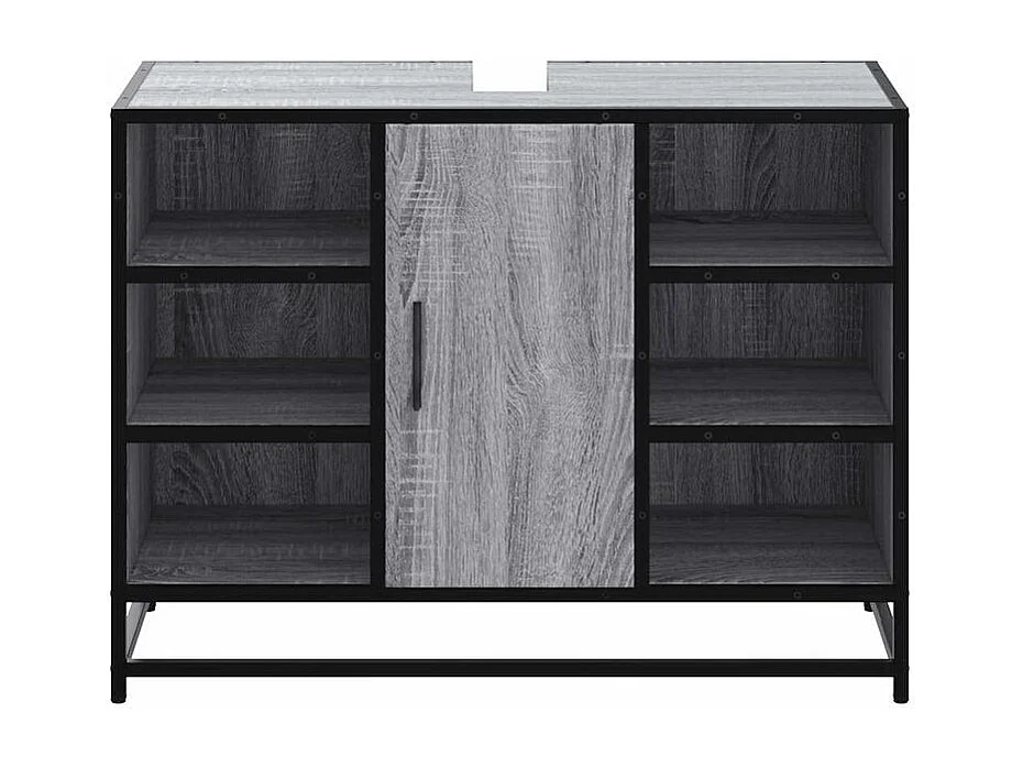 Armoire lavabo de salle de bain sonoma gris bois d'ingénierie