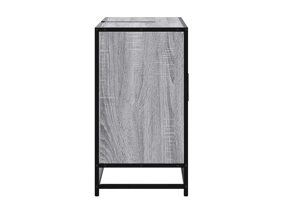 Armoire lavabo de salle de bain sonoma gris bois d'ingénierie