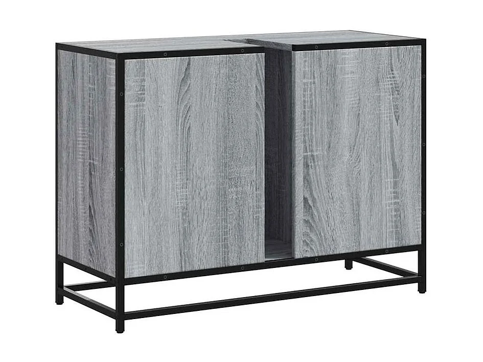 Armoire lavabo de salle de bain sonoma gris bois d'ingénierie