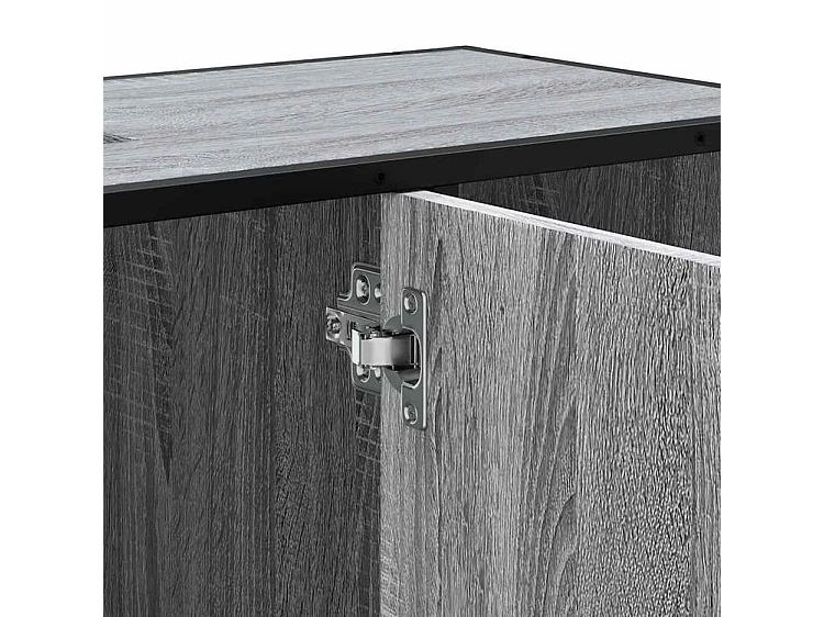 Armoire lavabo de salle de bain sonoma gris bois d'ingénierie