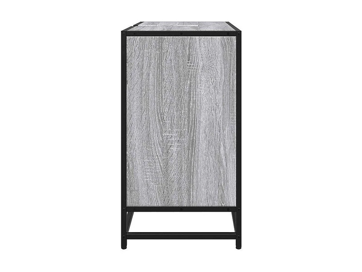 Armoire de lavabo de salle de bain sonoma gris 65x33x60