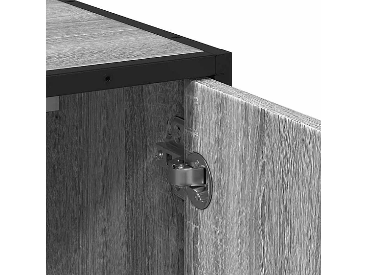 Armoire de lavabo de salle de bain sonoma gris 65x33x60