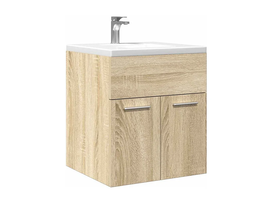Armoire lavabo de salle de bain chêne sonoma 41x38,5x46