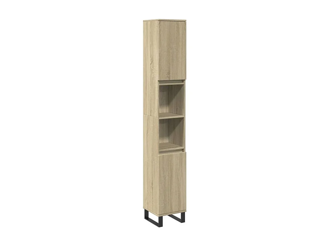 Armoire salle de bain chêne sonoma 30x30x190