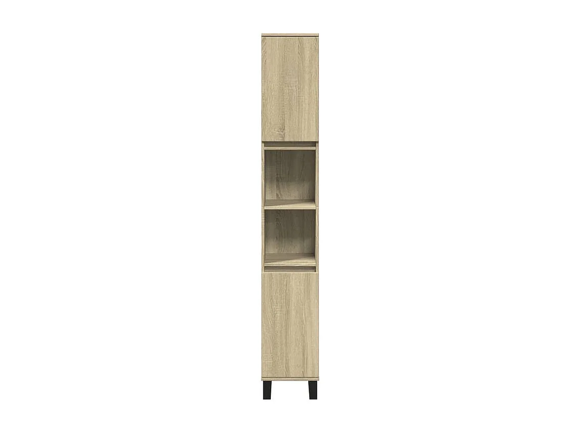 Armoire salle de bain chêne sonoma 30x30x190