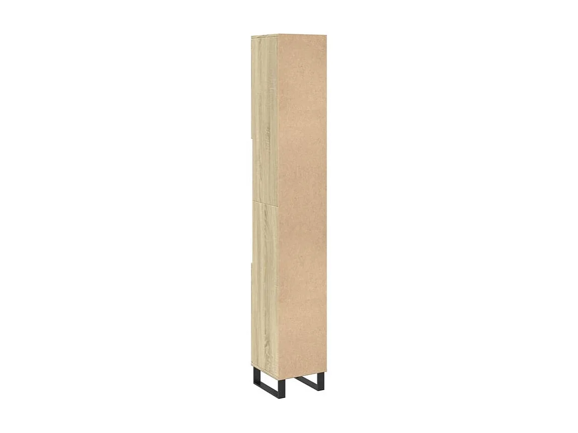 Armoire salle de bain chêne sonoma 30x30x190