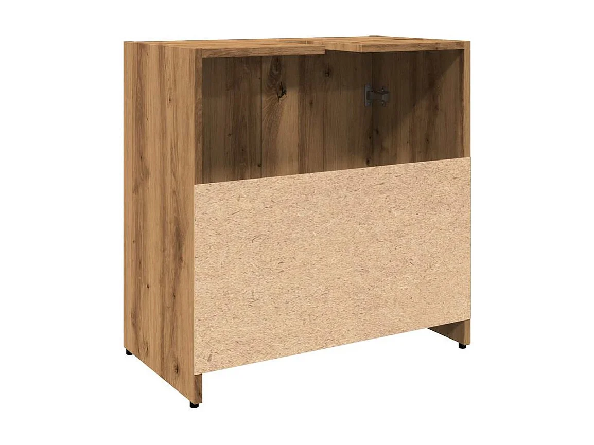 Armoire lavabo de salle de bain chêne artisanal 60x33x60