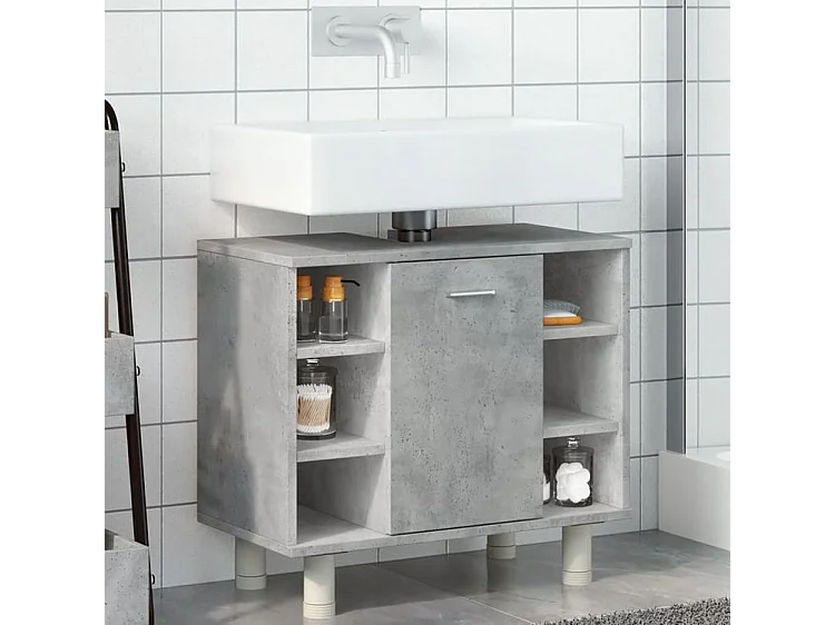 Armoire de salle de bain Gris béton 60x32x53,5