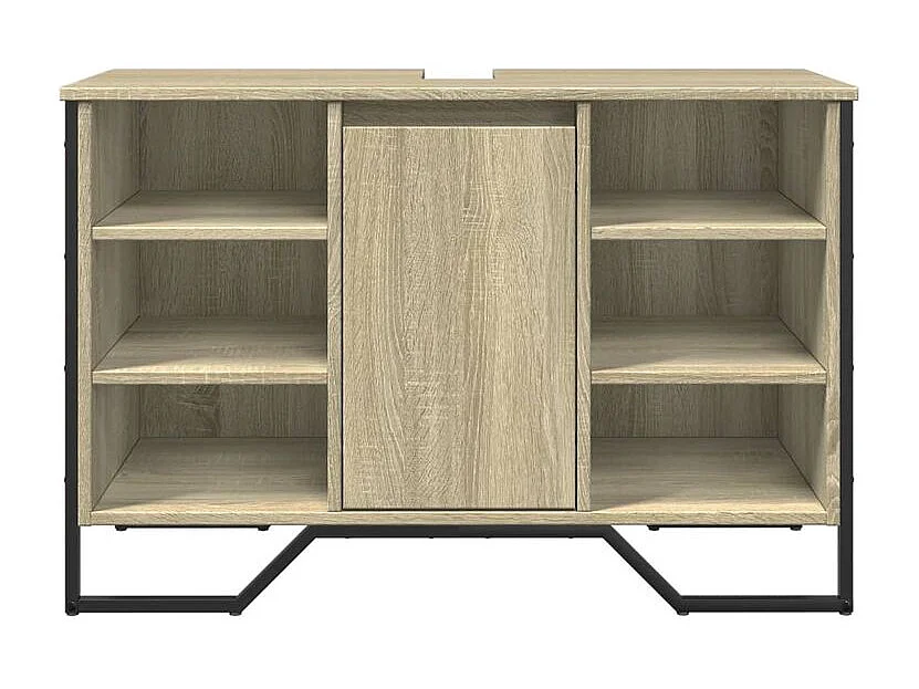 Armoire lavabo de salle de bain chêne sonoma 91x35x60
