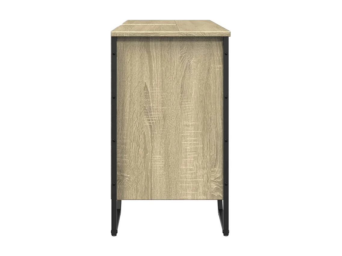 Armoire lavabo de salle de bain chêne sonoma 91x35x60