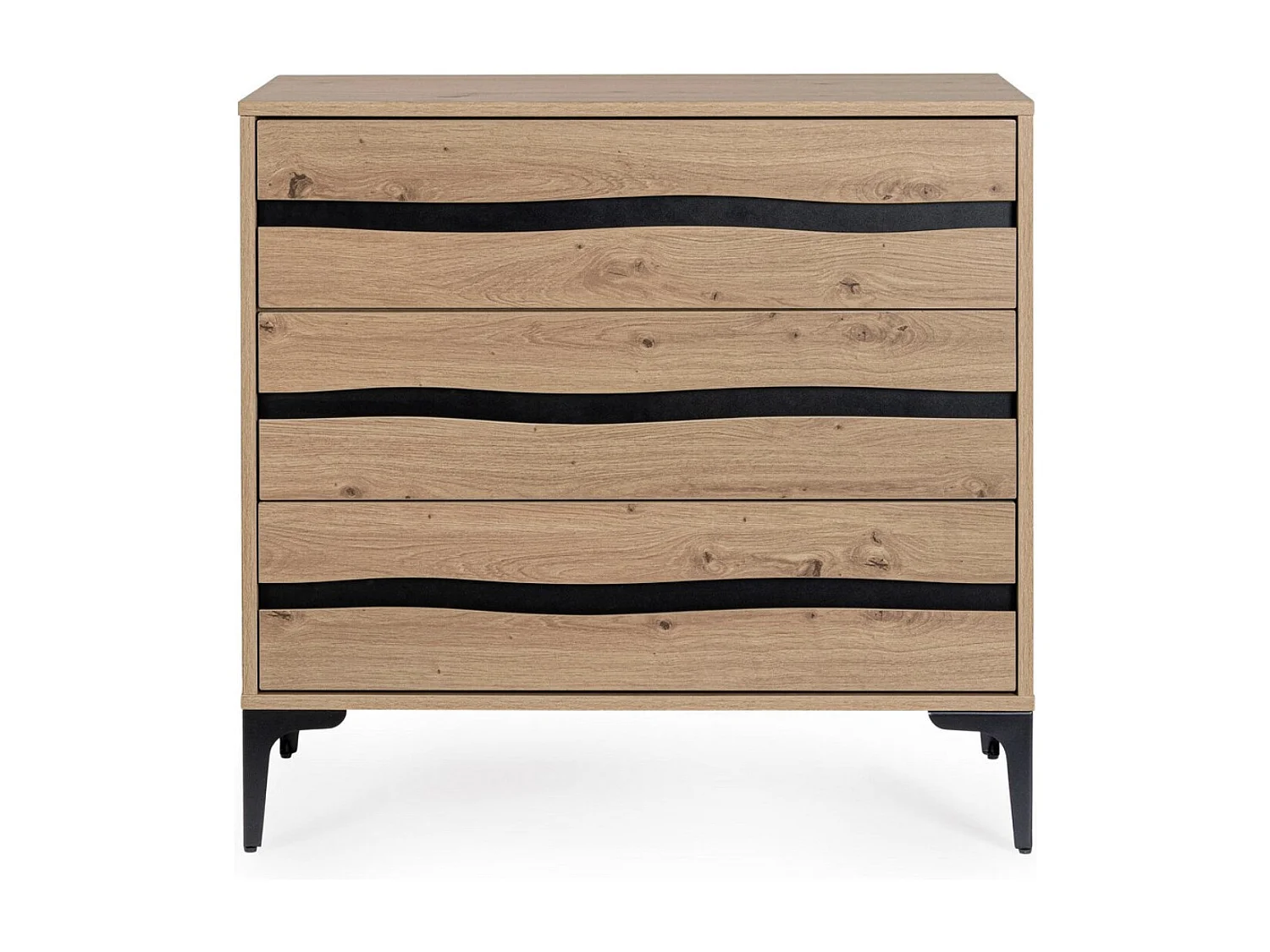 Commode 3 tiroirs MELYS 80cm – Métal & bois