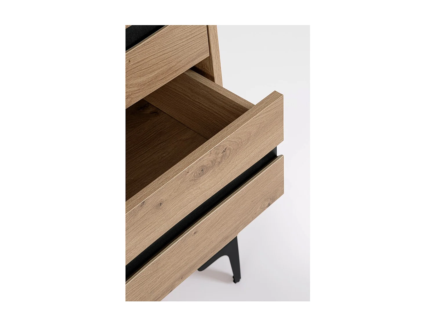 Commode 3 tiroirs MELYS 80cm – Métal & bois
