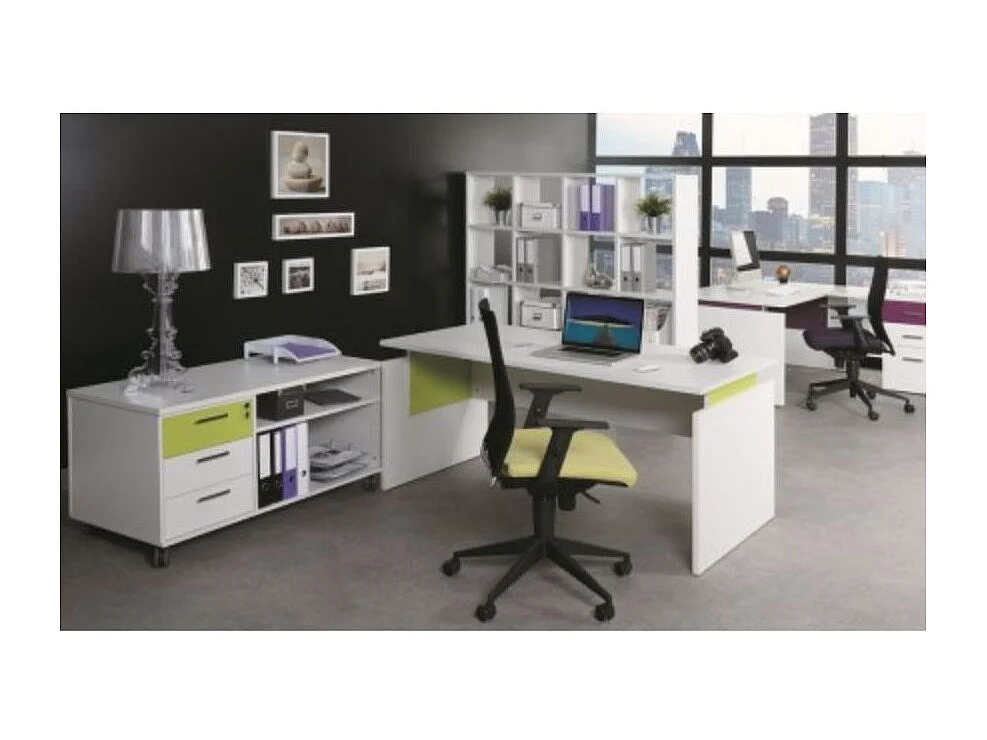 Hublo wit in hoogte verstelbaar bureau