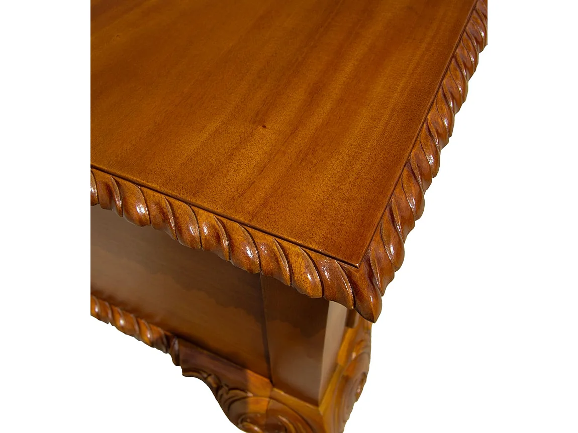 Bureau chippendale en bois d'acajou marron 160cm