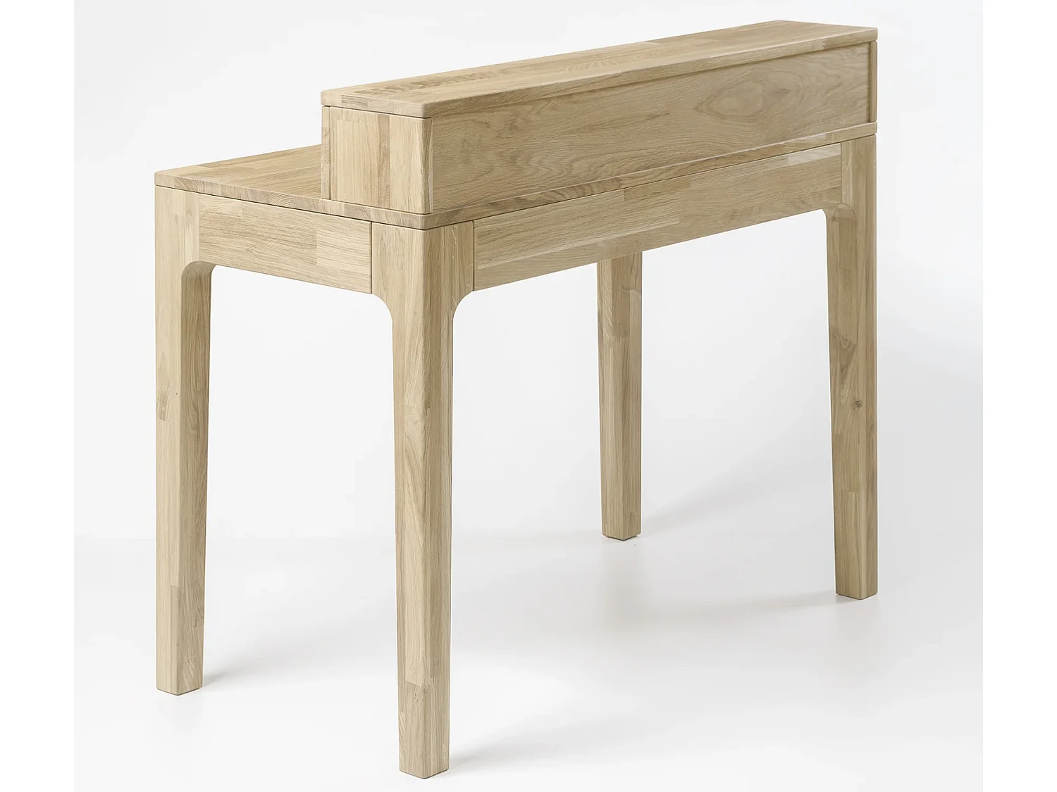 Bureau secrétaire en chêne massif blanchi Vetty 105cm
