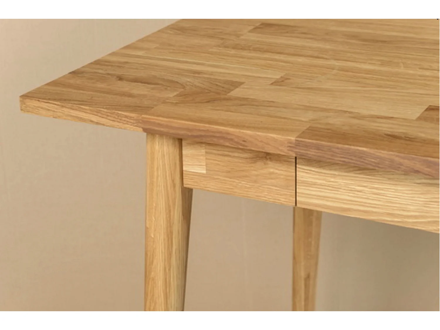 Bureau en bois de chêne massif Kundy 140cm