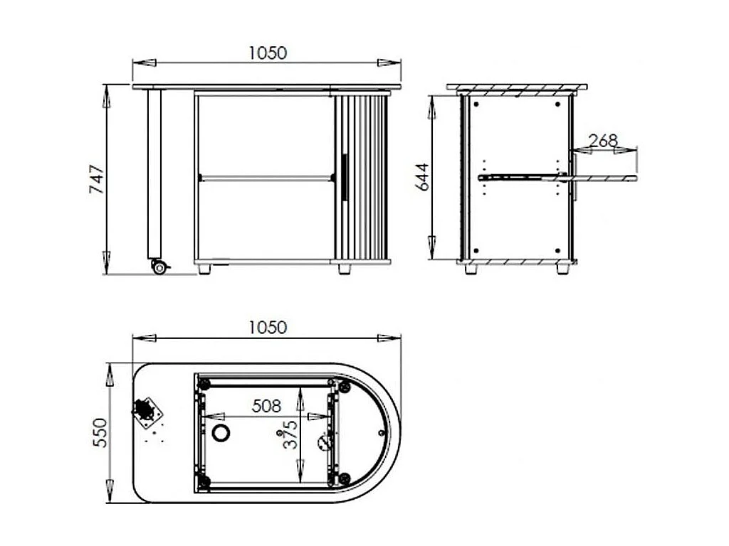 Bureau met draaibaar blad en zwarte opbergruimte met Top secret Kool print 105 cm