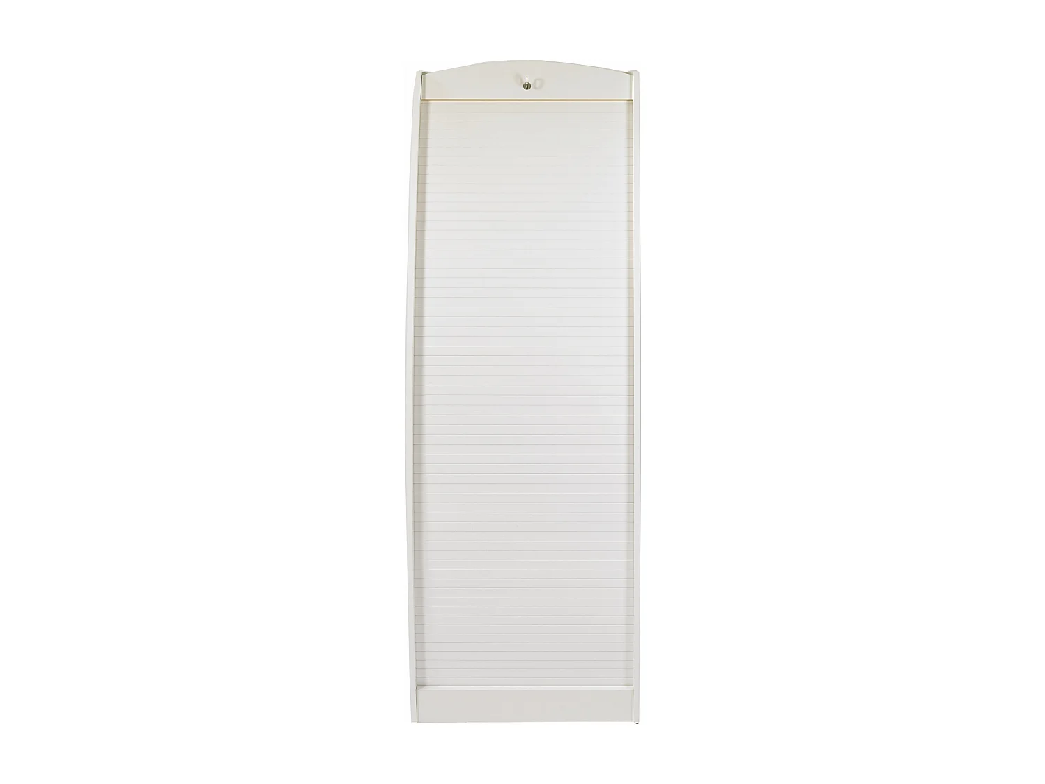 Armoire informatique à rideaux bois blanc Patrick 60cm