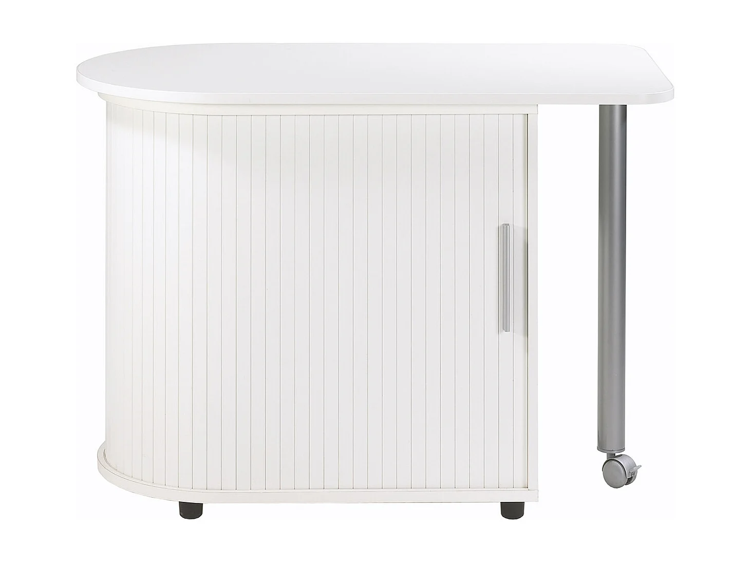 Bureau avec plateau pivotant et rangement blanc Kool 105cm