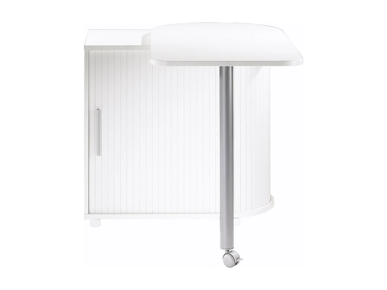 Bureau avec plateau pivotant et rangement blanc Kool 105cm