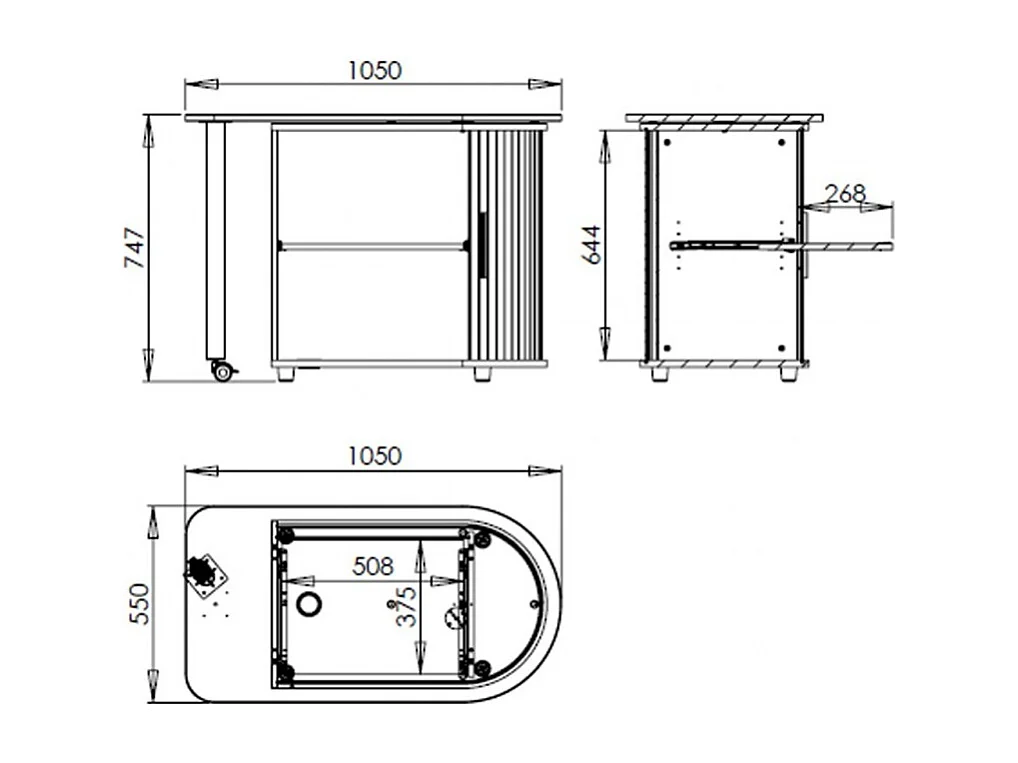 Bureau met draaibaar blad en Kool lichte houtopslag 105 cm