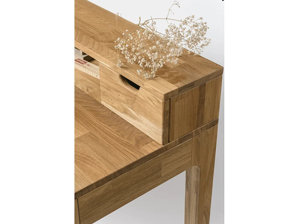 Bureau secrétaire en chêne massif Vetty 105cm