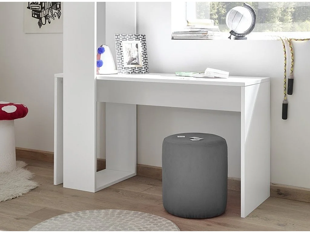 Nyou mat wit melaminehouten bureau L 138 cm