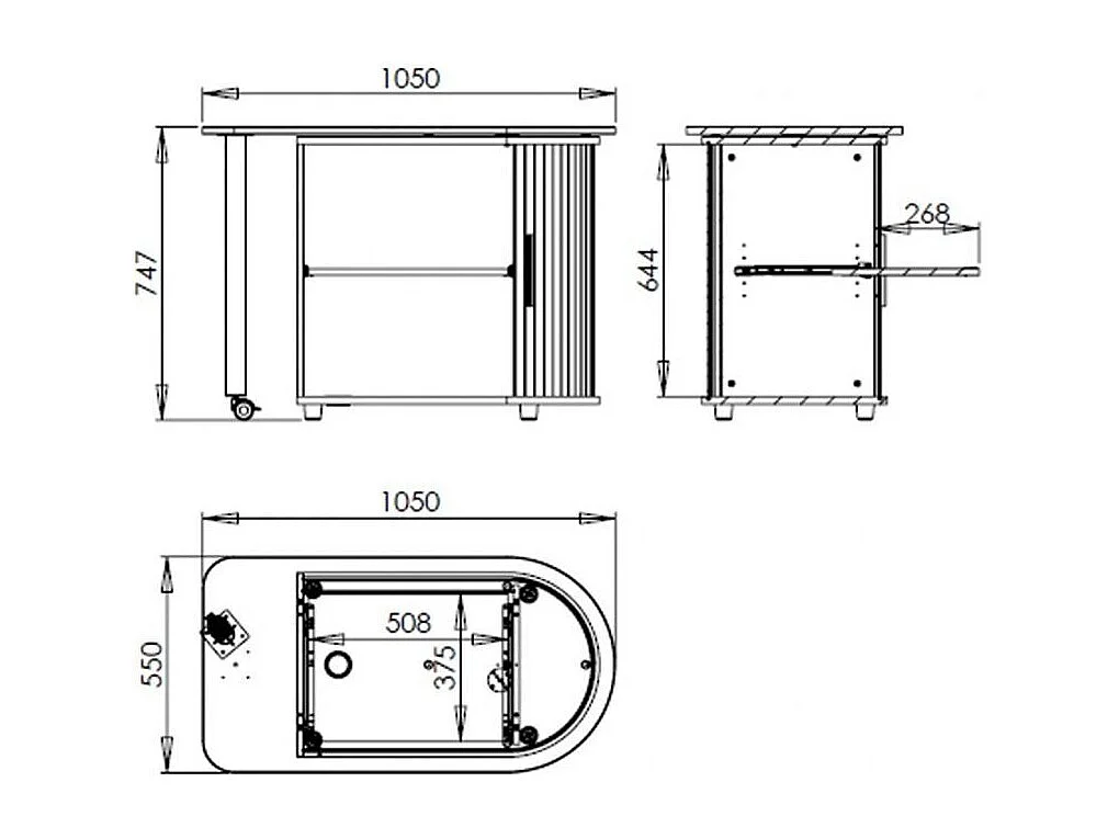 Bureau met draaibaar blad en opbergruimte licht hout bedrukt Engelse vlag Kool 105 cm