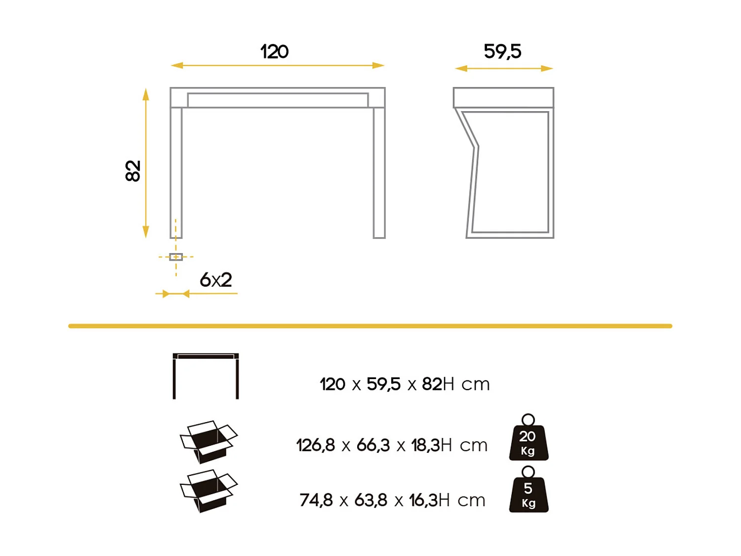 Zoliver designbureau in notenhout en chroomstaal 120 cm