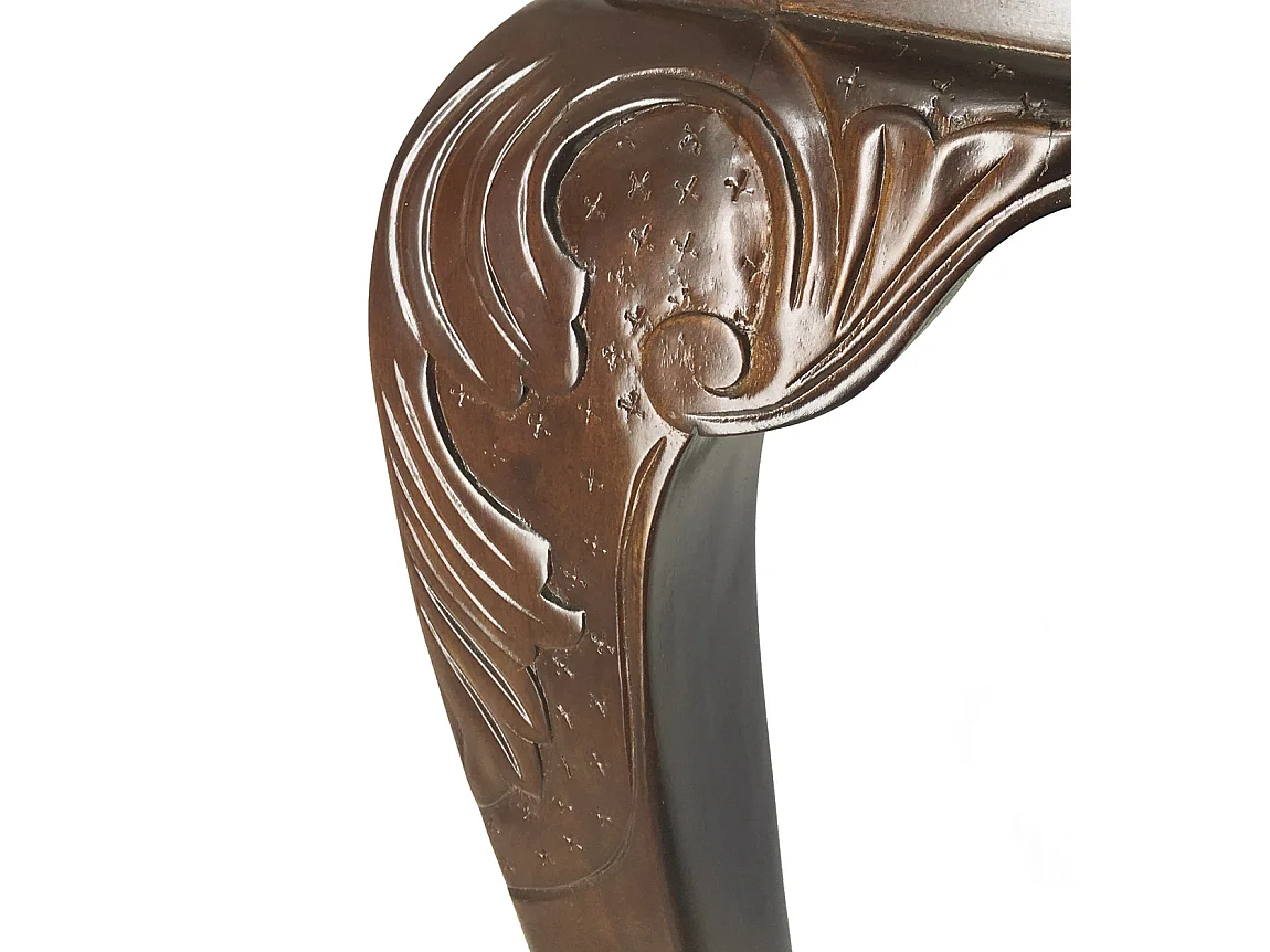 Bureau en bois massif marron 10 tiroir VERSAILLES 105cm