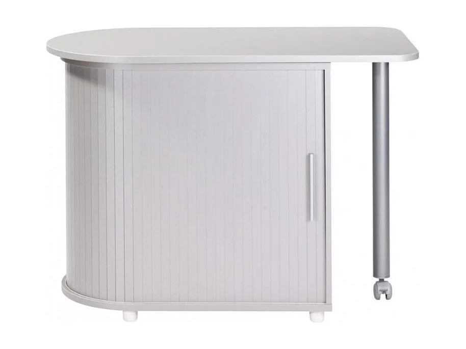 Bureau met draaibaar blad en Kool grijze opberger 105 cm