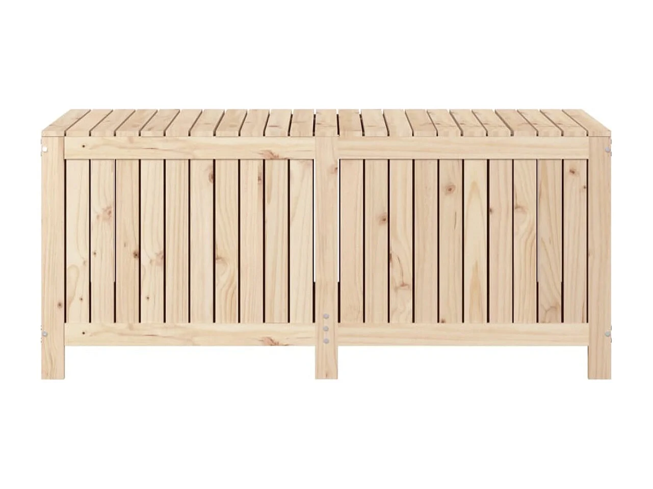 Coffre de rangement de jardin en boi maif de pin Pelika – Élégance rutique et grande capacité-Naturel