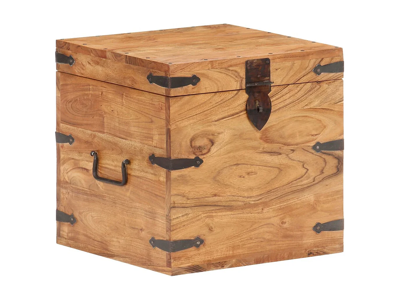 Coffre 40x40x40 Bois d'acacia solide