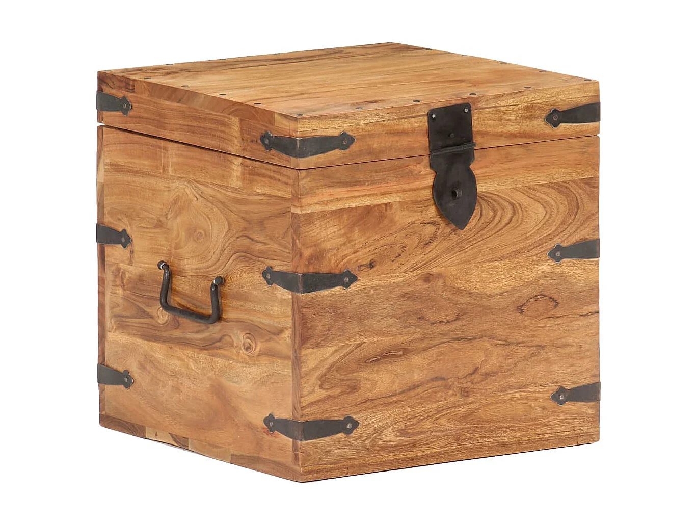 Coffre 40x40x40 Bois d'acacia solide
