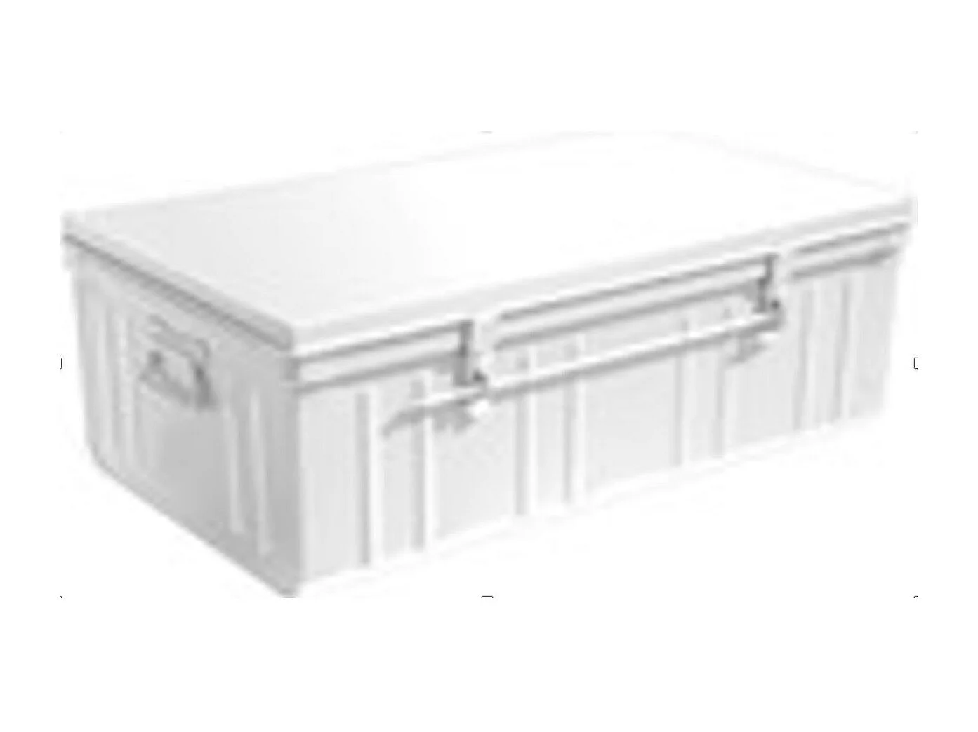 Malle de rangement en métal Habitat L80xH34xP47 - Capacité 95 litre-Blanc