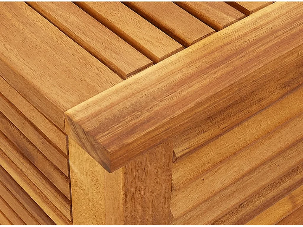 Coffre de rangement de jardin persiennes 113 x 50x56 - Bois d’acacia